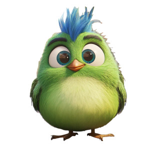 Colorful Fat Bird Vinyl Car Decal Sticker – Waterproof & UV-Resistant 8"