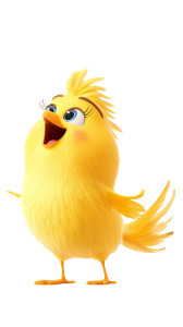 Happy Yellow Bird Vinyl Car Decal Sticker – Waterproof & UV-Resistant 8"