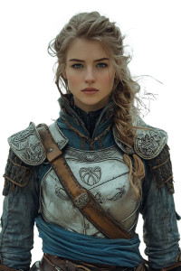 Noble Warrior Woman Vinyl Car Decal Sticker – Waterproof & UV-Resistant 8"