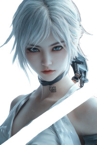 Cyberpunk Swordswoman Vinyl Car Decal Sticker – Waterproof & UV-Resistant 8" Cyberpunk Swordswoman Vinyl Car Decal Sticker – Waterproof & UV-Resistant 8"