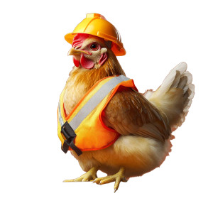 Chicken Construction Worker Vinyl Car Decal Sticker – Waterproof & UV-Resistant 8" Chicken Construction Worker Vinyl Car Decal Sticker – Waterproof & UV-Resistant 8"