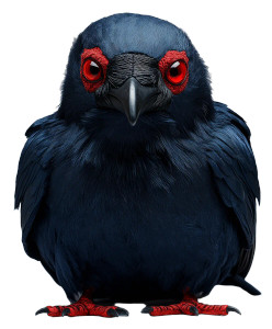 Scary Stuffed Raven Vinyl Car Decal Sticker – Waterproof & UV-Resistant 8"