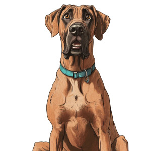 Scared Great Dane Vinyl Car Decal Sticker – Waterproof & UV-Resistant 8"