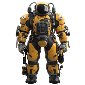 Sci-Fi Mining Exosuits Vinyl Car Decal Sticker – Waterproof & UV-Resistant 8"