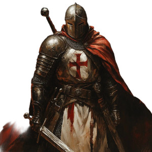 Veteran Templar Knight Vinyl Car Decal Sticker – Waterproof & UV-Resistant 8"
