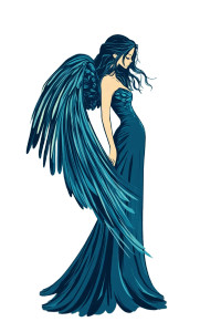 Blue Angel Vinyl Car Decal Sticker – Waterproof & UV-Resistant 8"