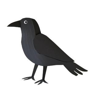 Cardboard Crow Vinyl Car Decal Sticker – Waterproof & UV-Resistant 8" Cardboard Crow Vinyl Car Decal Sticker – Waterproof & UV-Resistant 8"