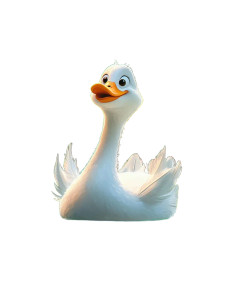 Cheerful Swimming Goose Vinyl Car Decal Sticker – Waterproof & UV-Resistant 8"