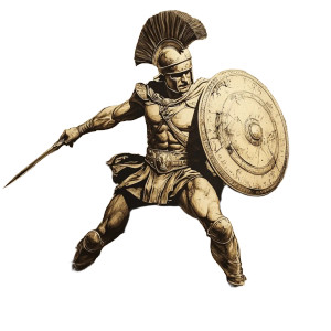 Roman Warrior Design Vinyl Car Decal Sticker – Waterproof & UV-Resistant 8"