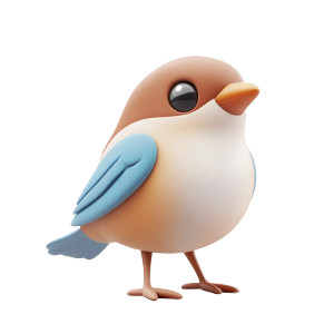 Colorful Cartoon Sparrow Vinyl Car Decal Sticker – Waterproof & UV-Resistant 8"