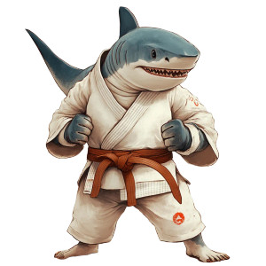 Jiu Jitsu Shark Vinyl Car Decal Sticker – Waterproof & UV-Resistant 8"
