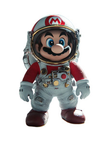 Astronaut Mario Moon Vinyl Car Decal Sticker – Waterproof & UV-Resistant 8"
