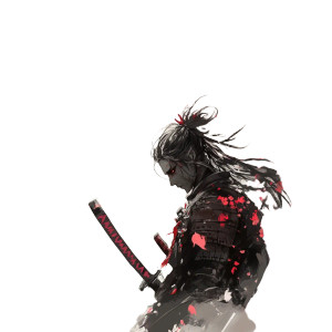 Elf Samurai Art Vinyl Car Decal Sticker – Waterproof & UV-Resistant 8"