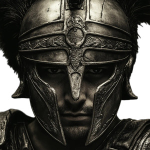 Roman Warrior Helmet Vinyl Car Decal Sticker – Waterproof & UV-Resistant 8"