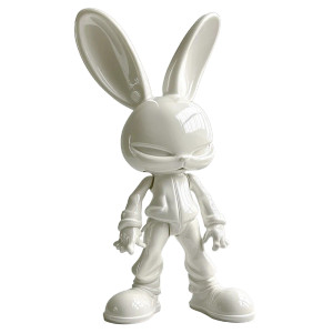 White Art Toy Vinyl Car Decal Sticker – Waterproof & UV-Resistant 8"