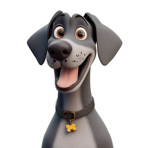 Cute Great Dane Vinyl Car Decal Sticker – Waterproof & UV-Resistant 8"