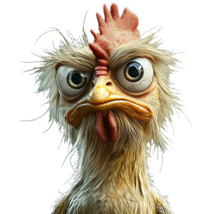 Angry Chicken Caricature Vinyl Car Decal Sticker – Waterproof & UV-Resistant 8" Angry Chicken Caricature Vinyl Car Decal Sticker – Waterproof & UV-Resistant 8"