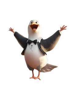 Dancing Tuxedo Pigeon Vinyl Car Decal Sticker – Waterproof & UV-Resistant 8" Dancing Tuxedo Pigeon Vinyl Car Decal Sticker – Waterproof & UV-Resistant 8"
