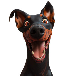 Funny Dobermann Vinyl Car Decal Sticker – Waterproof & UV-Resistant 8" Funny Dobermann Vinyl Car Decal Sticker – Waterproof & UV-Resistant 8"