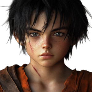 Young Goku Live-Action Vinyl Car Decal Sticker – Waterproof & UV-Resistant 8"