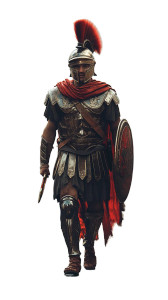 Roman Soldier Post-Battle Vinyl Car Decal Sticker – Waterproof & UV-Resistant 8"