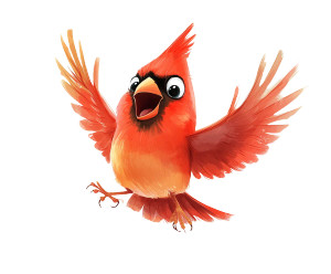 Singing Cardinal Vinyl Car Decal Sticker – Waterproof & UV-Resistant 8"