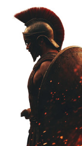 Spartan Warrior Glance Vinyl Car Decal Sticker – Waterproof & UV-Resistant 8"