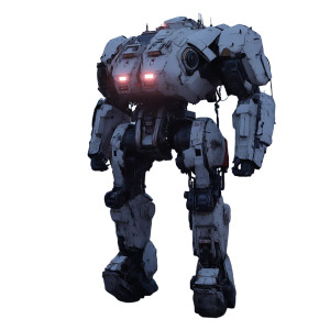 Military Mech Hybrid Vinyl Car Decal Sticker – Waterproof & UV-Resistant 8"