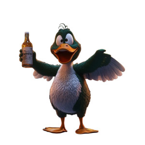 Tipsy Duck Vinyl Car Decal Sticker – Waterproof & UV-Resistant 8"