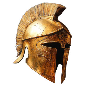 Ancient Greek Helmet V2 Vinyl Car Decal Sticker – Waterproof & UV-Resistant 8"