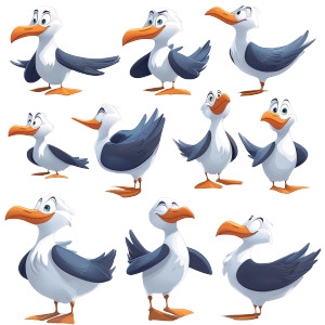 Seagull Mascot Sheet Vinyl Car Decal Sticker – Waterproof & UV-Resistant 8" Seagull Mascot Sheet Vinyl Car Decal Sticker – Waterproof & UV-Resistant 8"