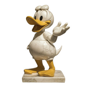 Marble Donald Duck Vinyl Car Decal Sticker – Waterproof & UV-Resistant 8"