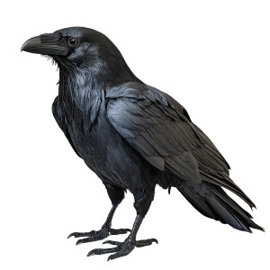 Black Crow Vinyl Car Decal Sticker – Waterproof & UV-Resistant 8"