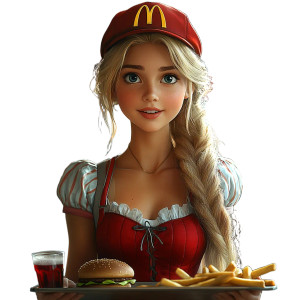 Rapunzel At Mcdonald'S Vinyl Car Decal Sticker – Waterproof & UV-Resistant 8" Rapunzel At Mcdonald'S Vinyl Car Decal Sticker – Waterproof & UV-Resistant 8"