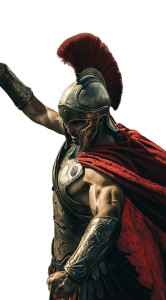 Ancient Greek Soldier V12 Vinyl Car Decal Sticker – Waterproof & UV-Resistant 8"