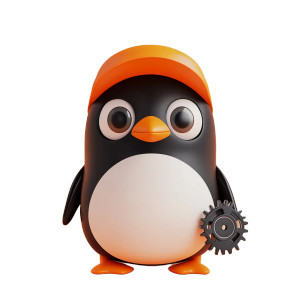 Penguin With Cap Vinyl Car Decal Sticker – Waterproof & UV-Resistant 8"