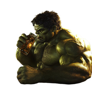 Hulk Drinking Vinyl Car Decal Sticker – Waterproof & UV-Resistant 8"