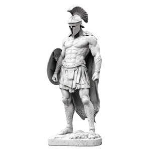 Gladiator Statue Vinyl Car Decal Sticker – Waterproof & UV-Resistant 8"