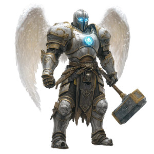 Angelic Paladin V3 Vinyl Car Decal Sticker – Waterproof & UV-Resistant 8" Angelic Paladin V3 Vinyl Car Decal Sticker – Waterproof & UV-Resistant 8"