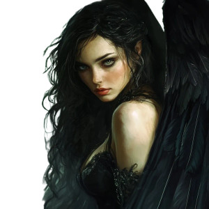 Dark Angel Females Vinyl Car Decal Sticker – Waterproof & UV-Resistant 8"