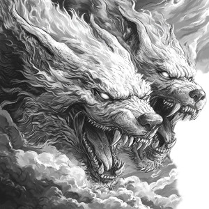 Three-Headed Cerberus V2 Vinyl Car Decal Sticker – Waterproof & UV-Resistant 8"