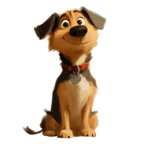 Pixar Style Dogs Vinyl Car Decal Sticker – Waterproof & UV-Resistant 8"