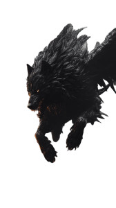 Winged Black Wolf V2 Vinyl Car Decal Sticker – Waterproof & UV-Resistant 8"
