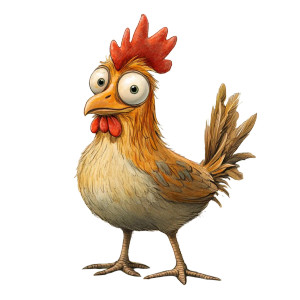 Grüffelo-Style Chicken Vinyl Car Decal Sticker – Waterproof & UV-Resistant 8"