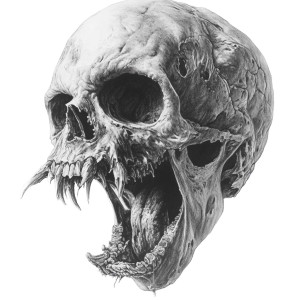 Undead Skull Scream Vinyl Car Decal Sticker – Waterproof & UV-Resistant 8"