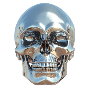 Shining Metal Skull Vinyl Car Decal Sticker – Waterproof & UV-Resistant 8"