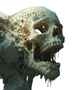 Fungal Skull Horror Vinyl Car Decal Sticker – Waterproof & UV-Resistant 8"