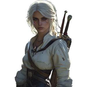 Ciri The Witcher Vinyl Car Decal Sticker – Waterproof & UV-Resistant 8"
