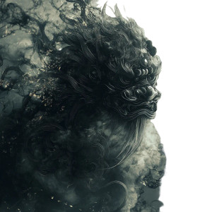 Ethereal Ink Lion Vinyl Car Decal Sticker – Waterproof & UV-Resistant 8"