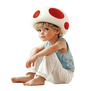 Mushroom Hat Boy Vinyl Car Decal Sticker – Waterproof & UV-Resistant 8"